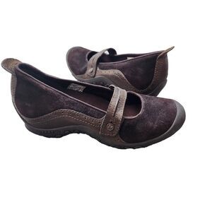 Merrell Plaza Bandeau J46114 Womens Chocolate Brown Suede Mary Jane Shoes Size 8